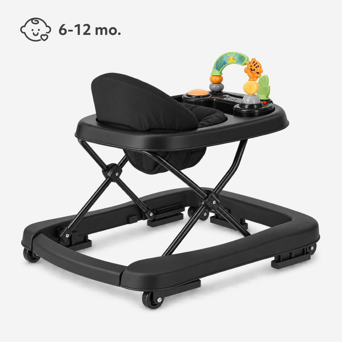 2-in-1 Loopstoel Zwart
