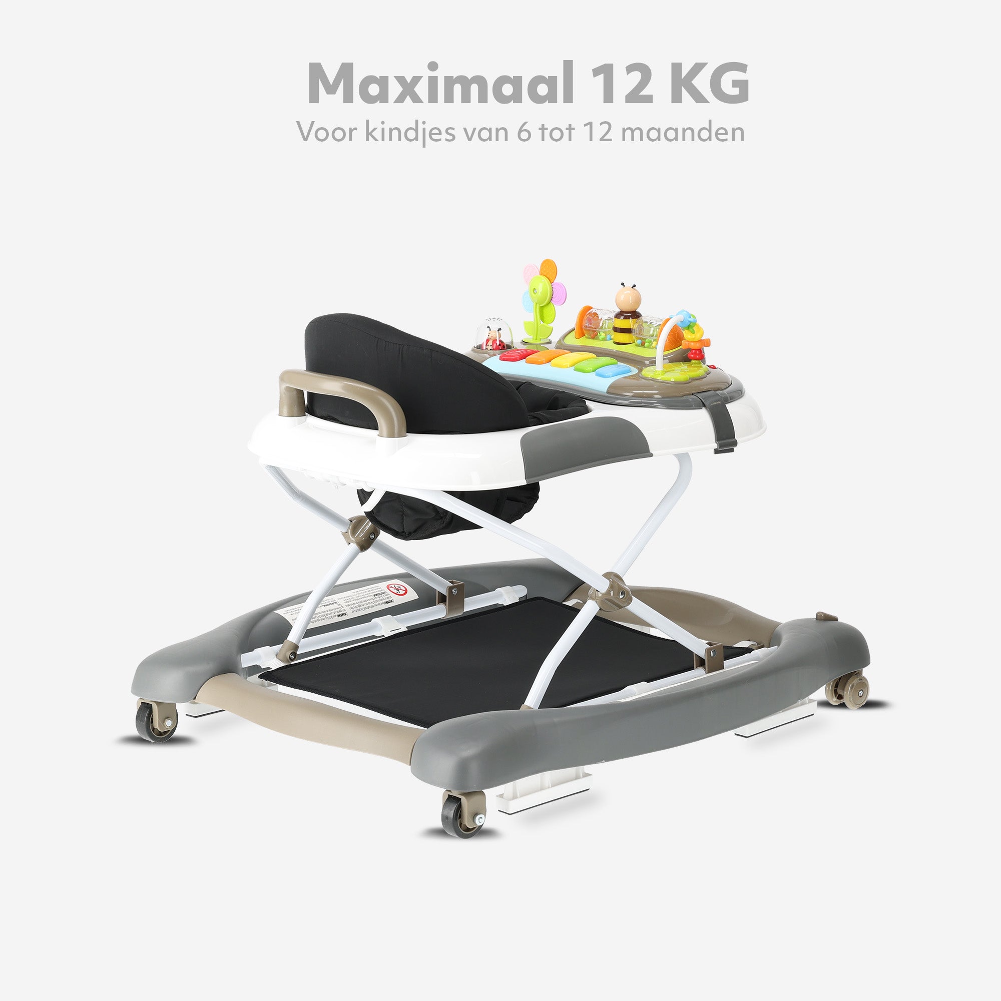 4-in-1 Loopstoel Zwart & Bruin