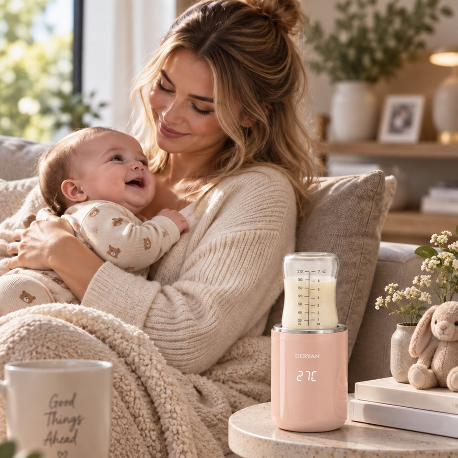 Draagbare Baby Flessenwarmer - Roze