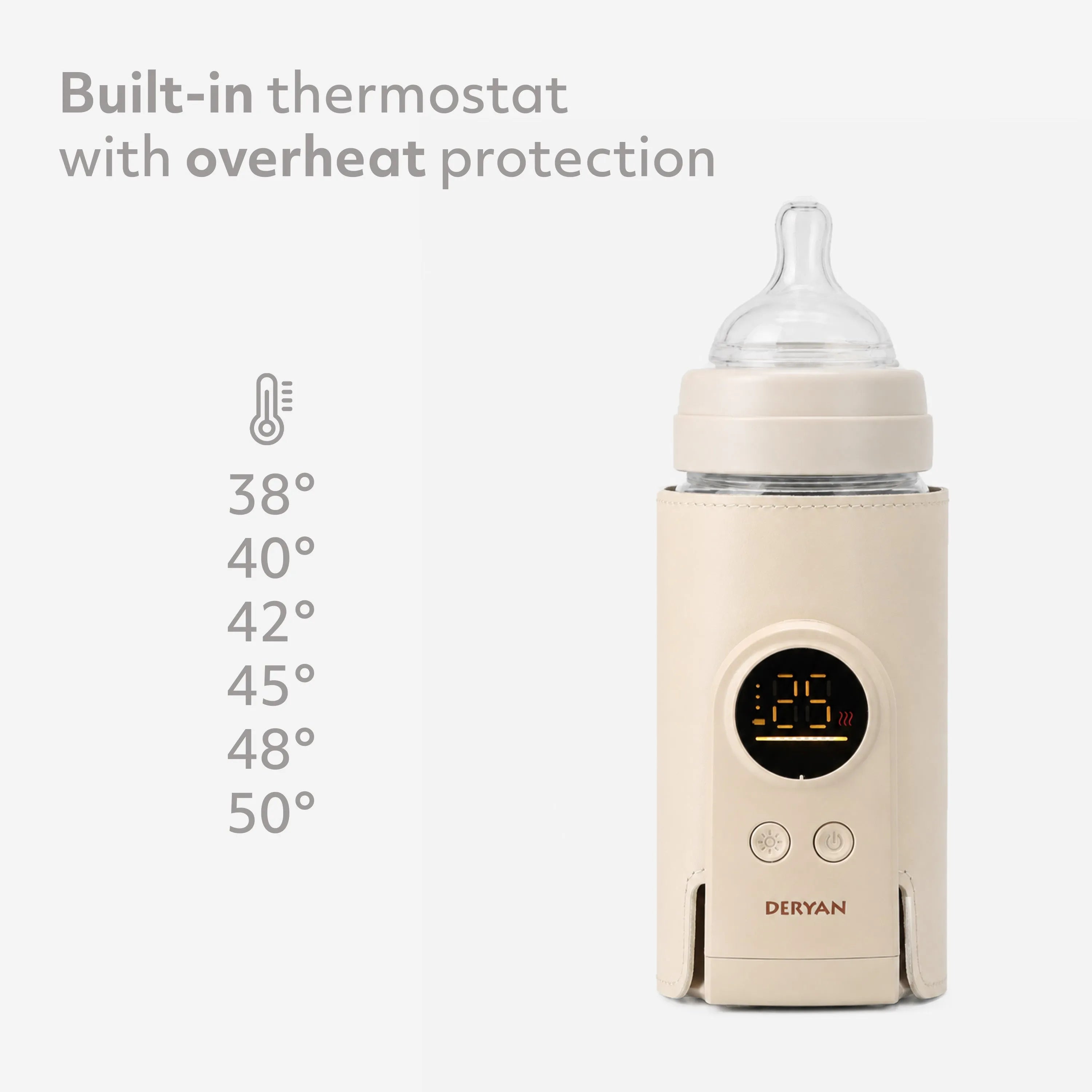 Draagbare Sleeve Flessenwarmer  - Cream