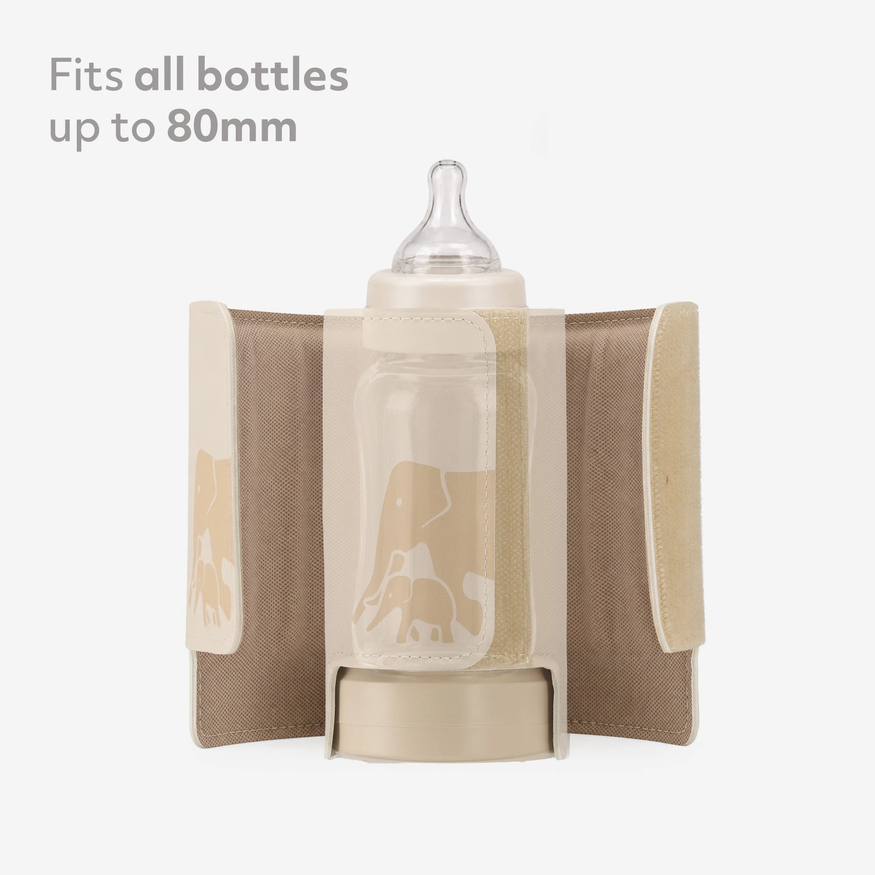 Draagbare Sleeve Flessenwarmer  - Cream