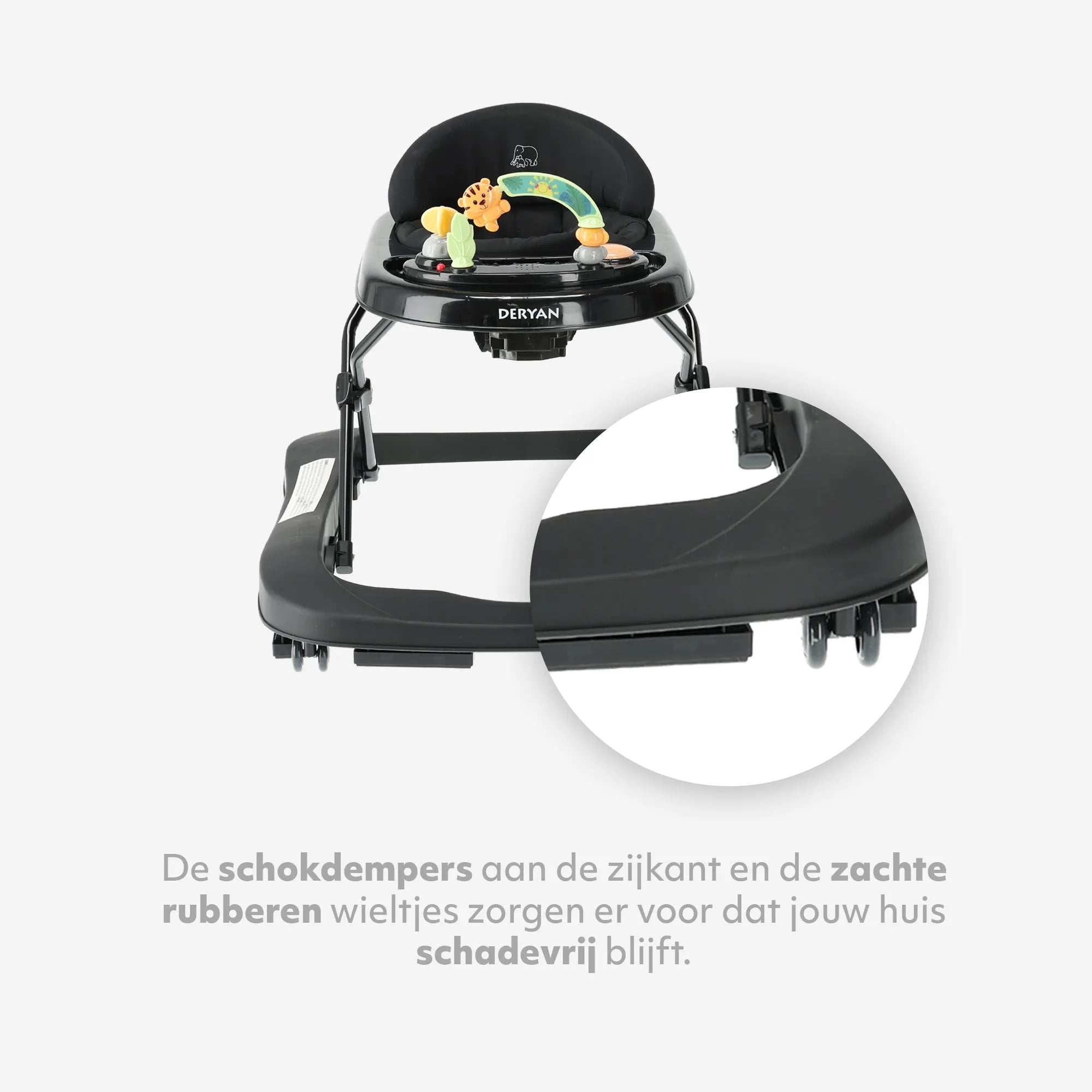 2-in-1 Loopstoel Zwart