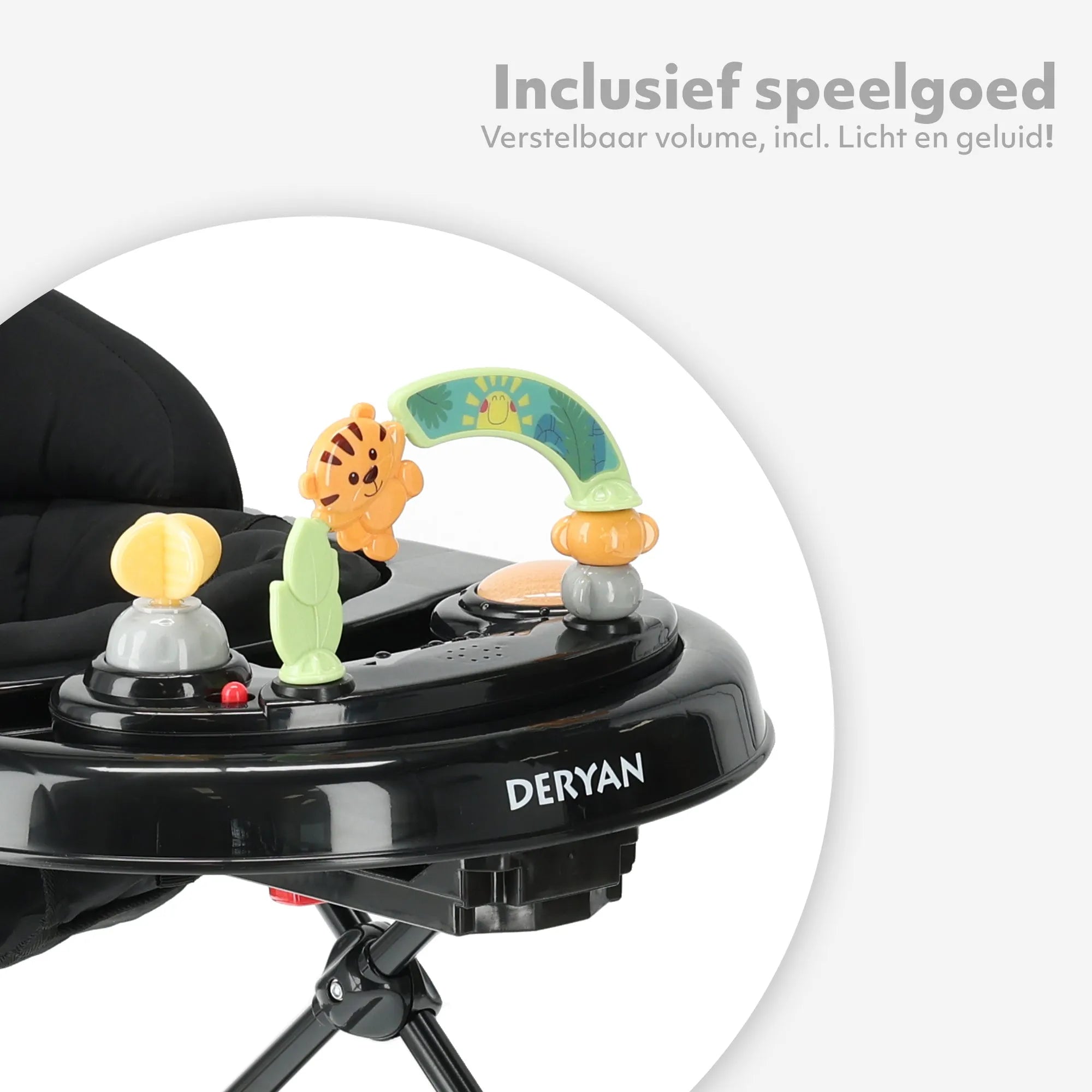 2-in-1 Loopstoel Zwart