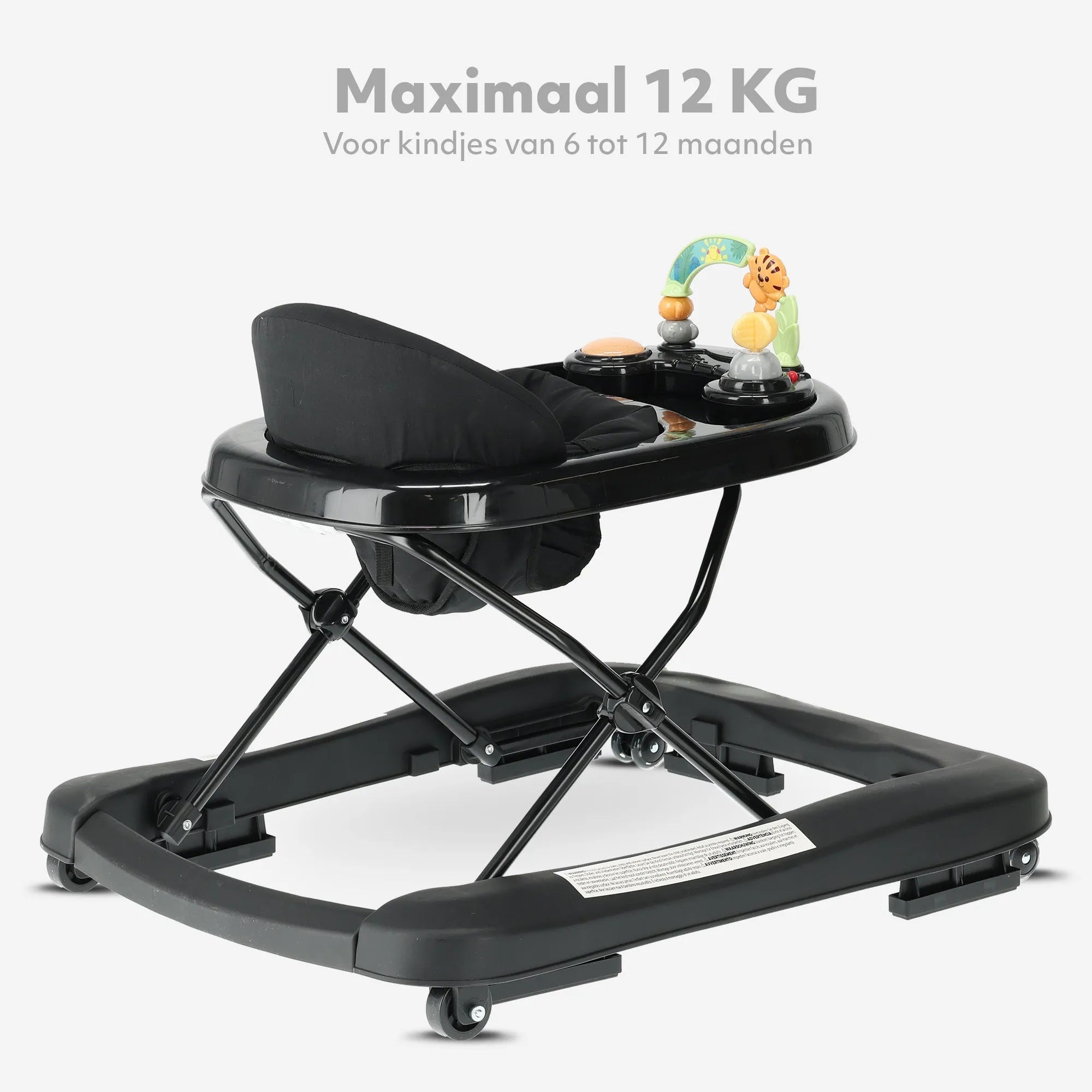 2-in-1 Loopstoel Zwart