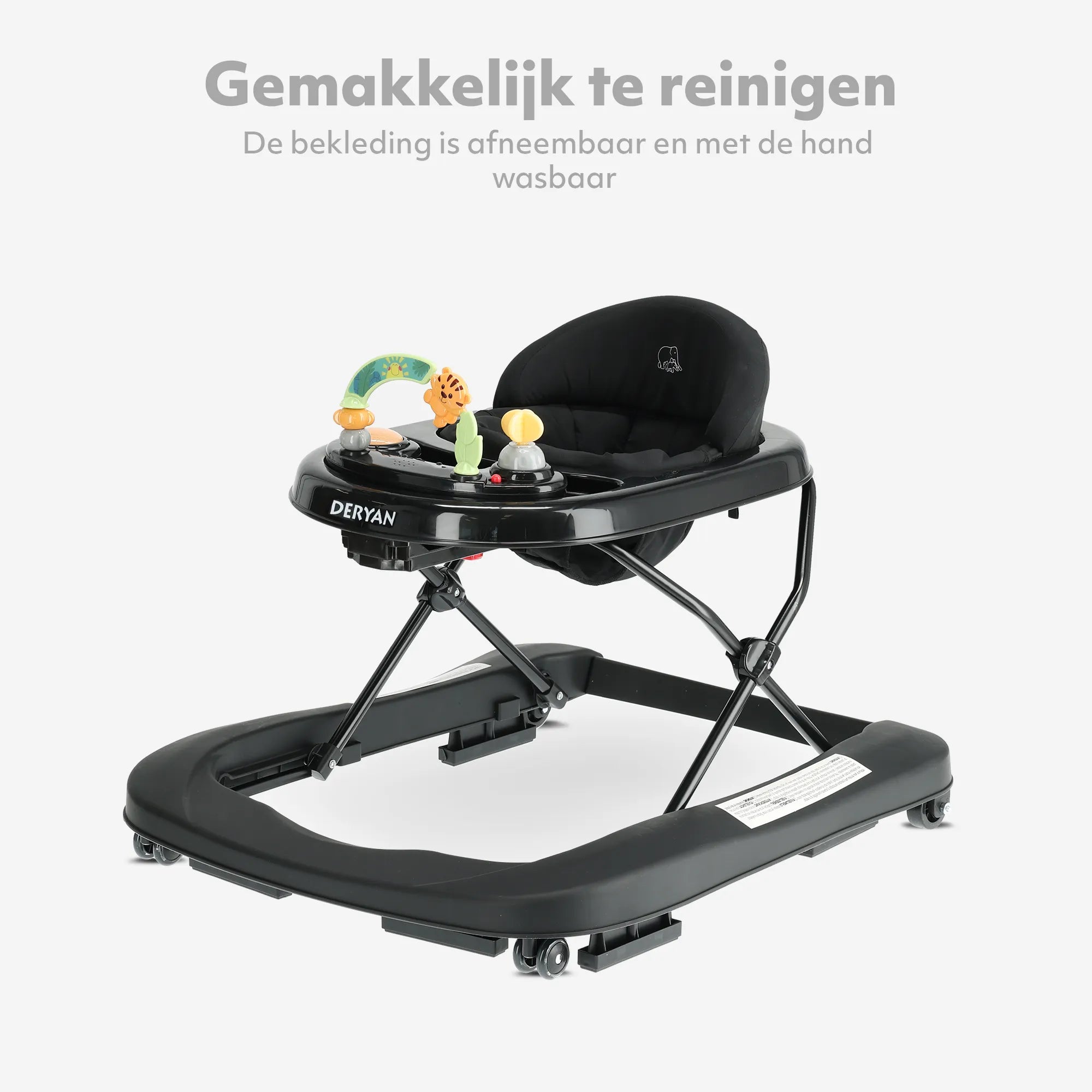 2-in-1 Loopstoel Zwart