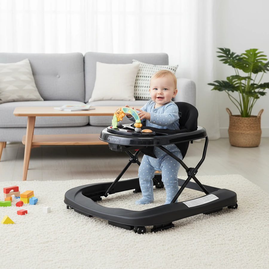 2-in-1 Loopstoel Zwart