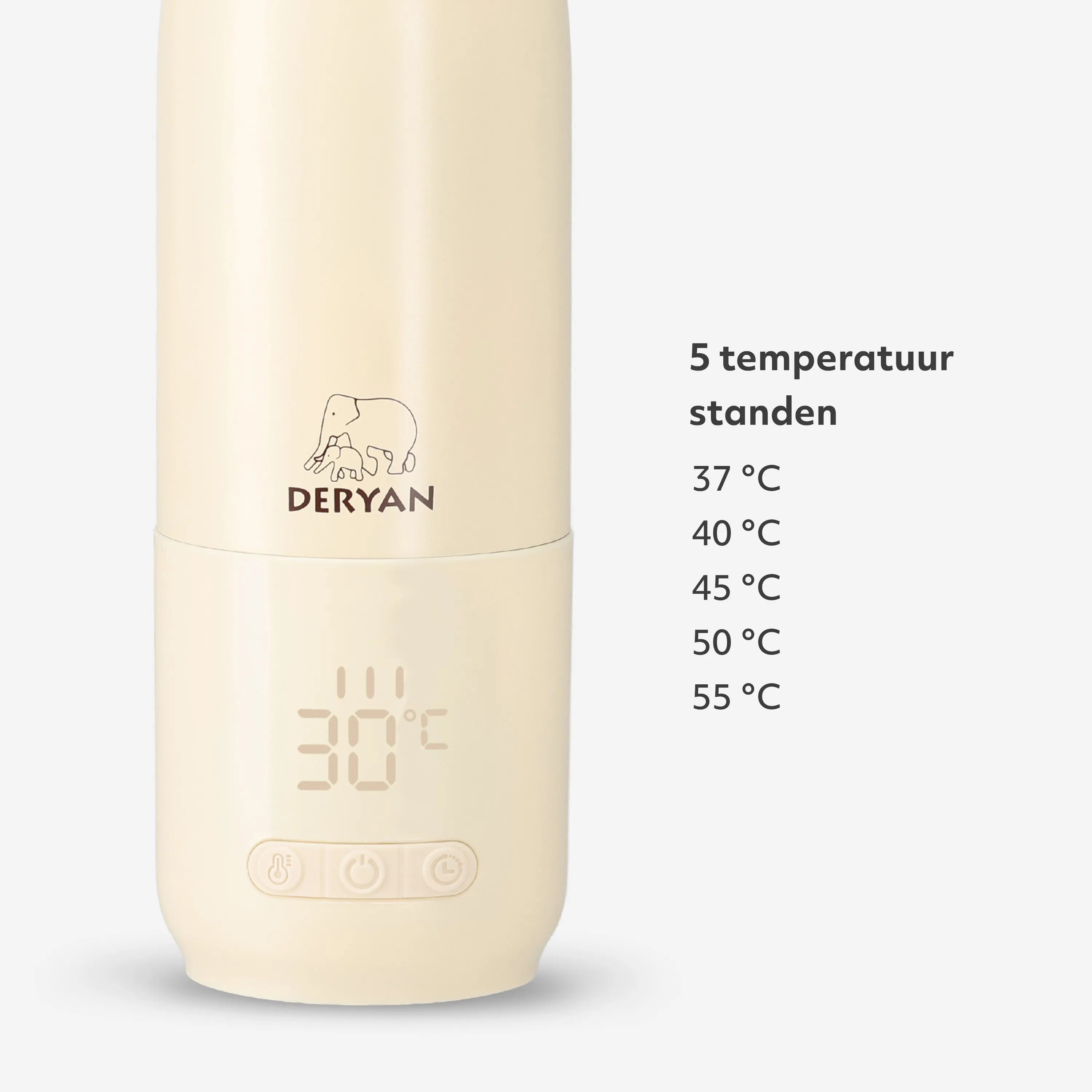 Draadloze Flessenwarmer 350 ml - Beige