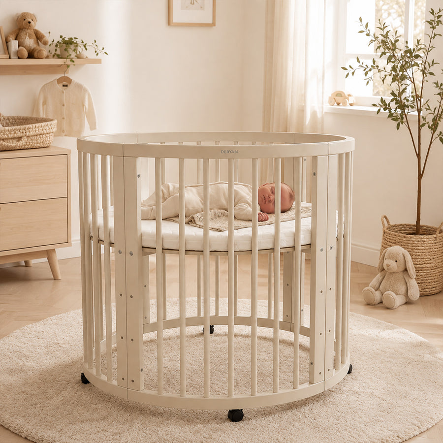 Willow Houten Ronde Box inclusief matras - Sand