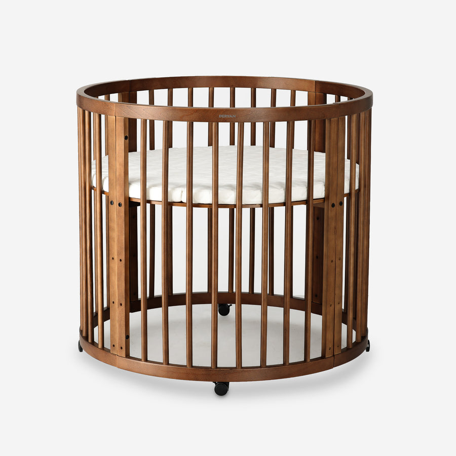 Willow Houten Ronde Box inclusief matras - Warm Brown