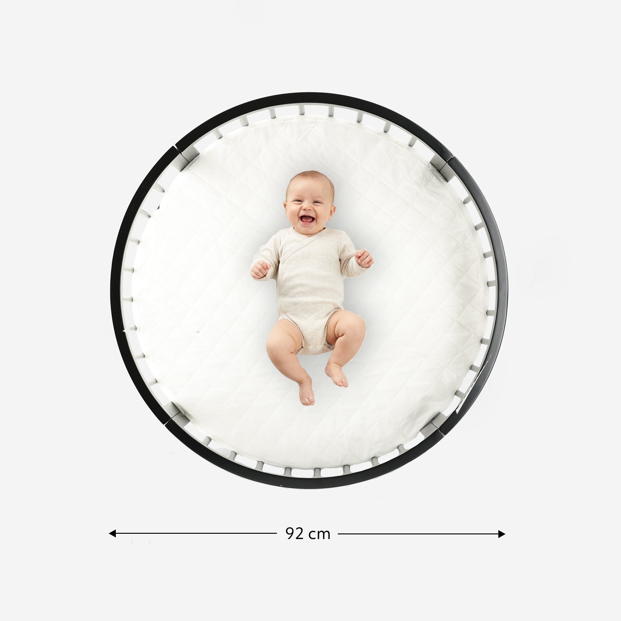 Willow ronde houten kinderbox met gesloten zijden voor baby's en peuters