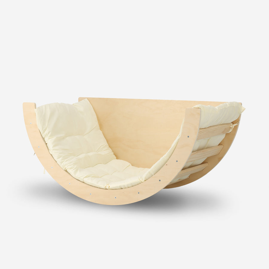 Multifunctionele Klimboog 5-in-1 met Kussen en Tekentafel - Hout