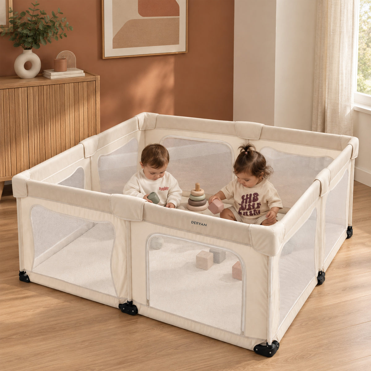 Opvouwbare Kinderbox XL - Cream