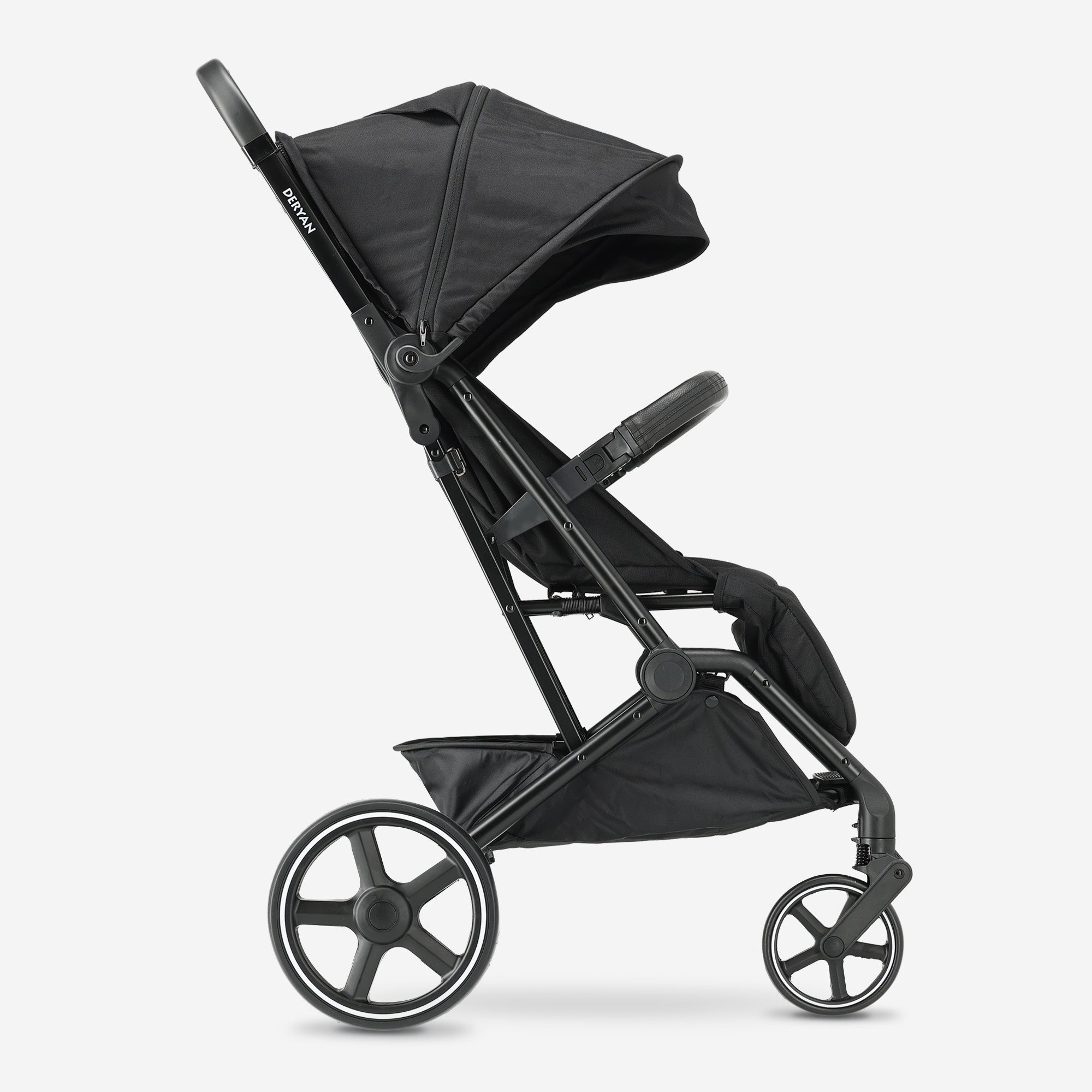 XP XL Buggy Zwart compacte opvouwbare kinderbuggy met XL-zitting en verstelbare kap