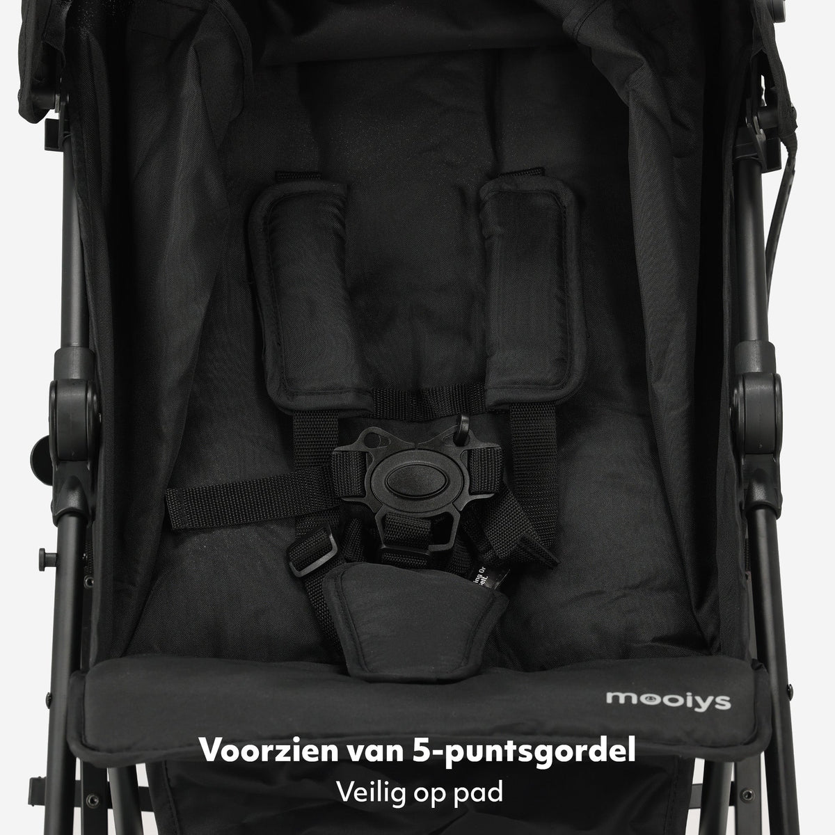 Mooiys Zeke Buggy Paraplu Buggy - 5-Punts Gordel - Geschikt voor Kinderen tot 22 kg - Zwart