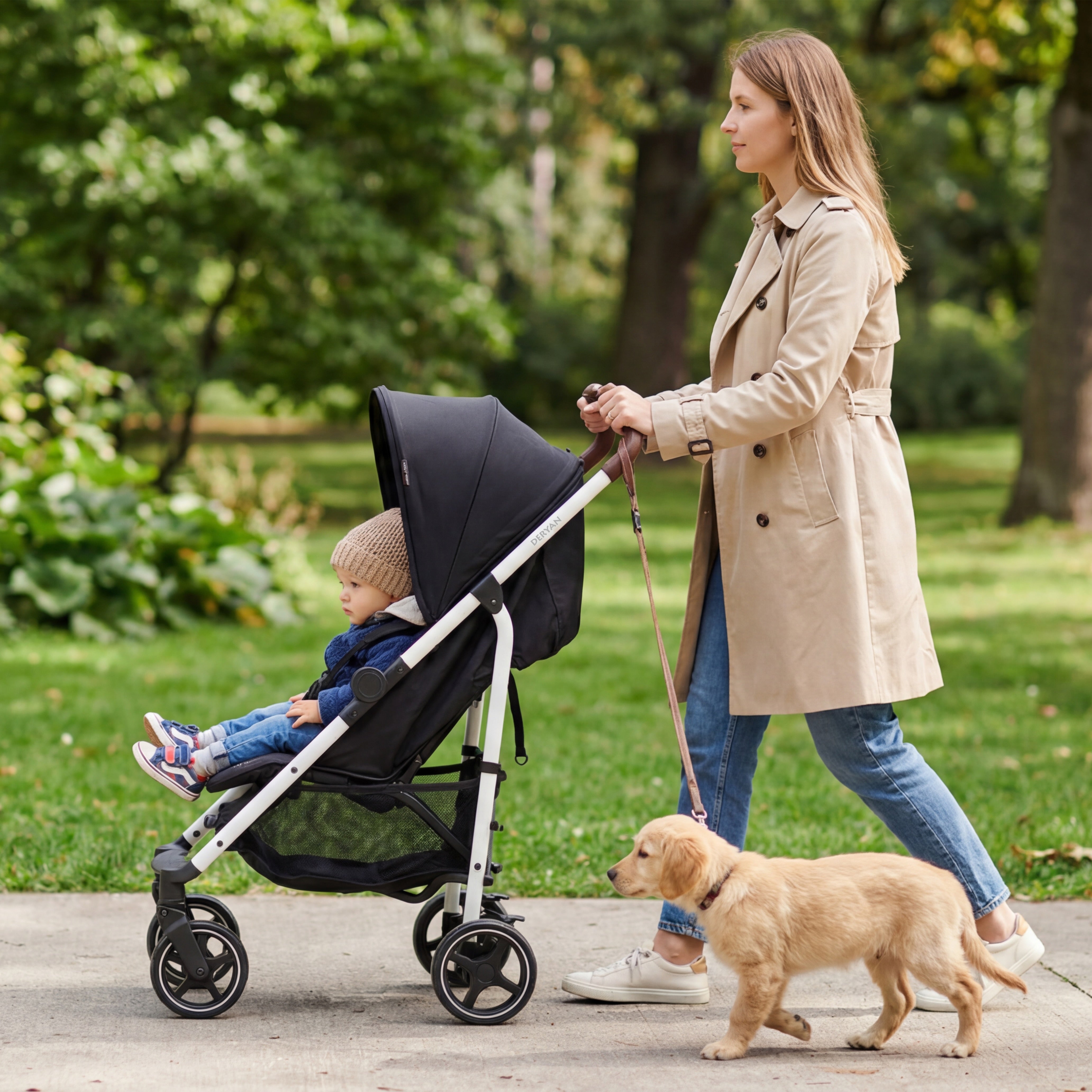 Bobbie Paraplu Buggy - Inclusief muggennet - Inclusief draagtas - Geschikt voor Kinderen tot 22 kg - wit frame/zwart