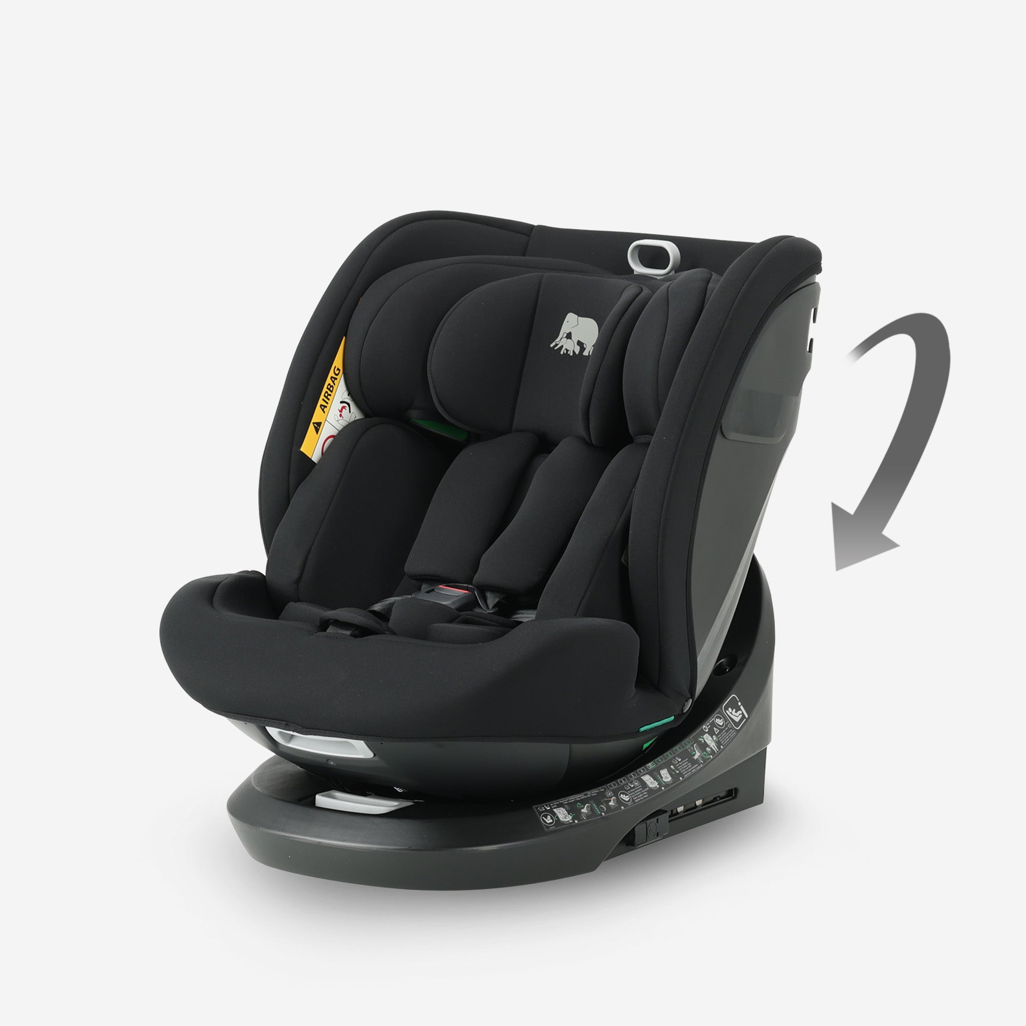 Cassie Luxe I-size Autostoel - Groep 0-1-2-3 - Isofix - Draaibaar 360° - Zwart