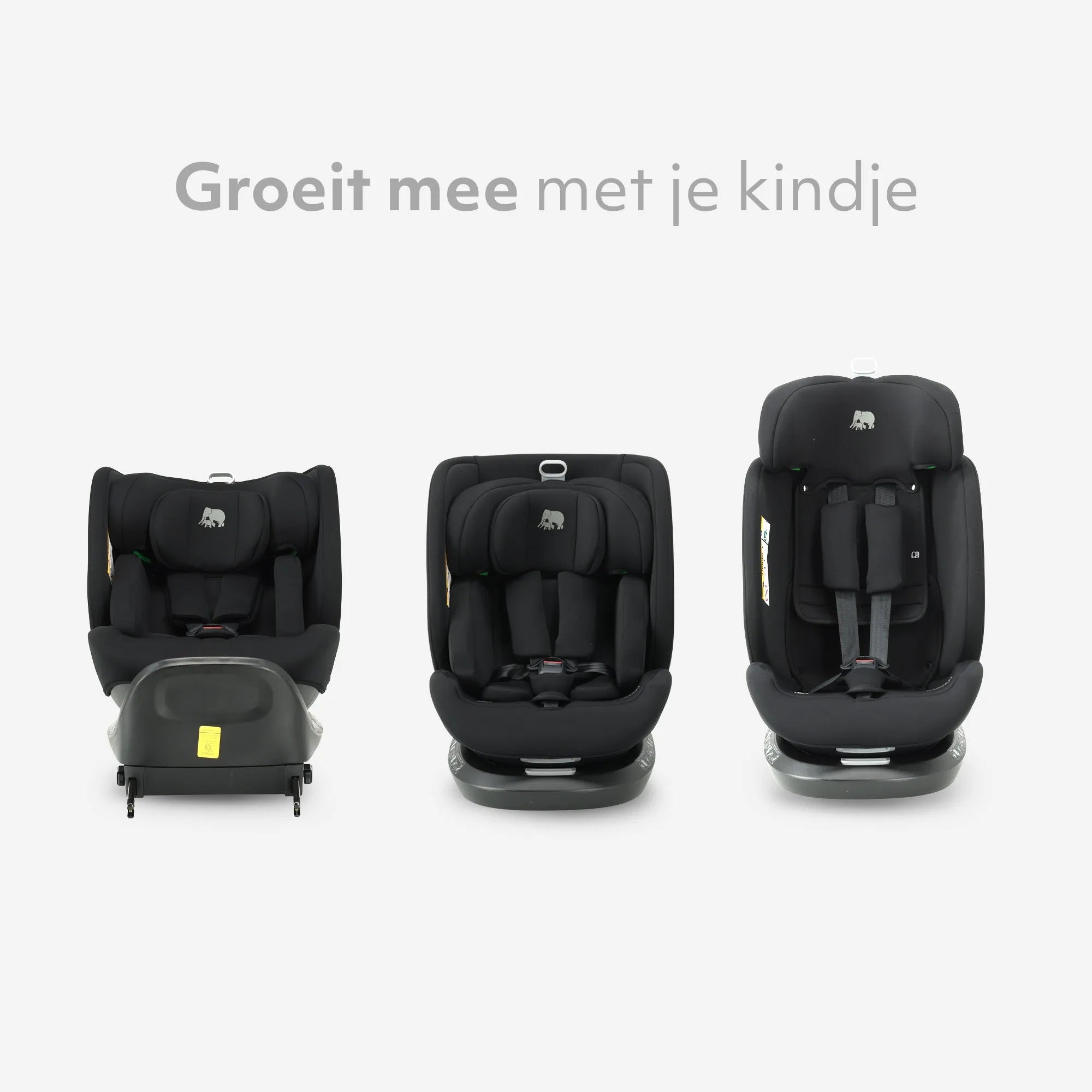 Cassie Luxe I-size Autostoel - Groep 0-1-2-3 - Isofix - Draaibaar 360° - Zwart