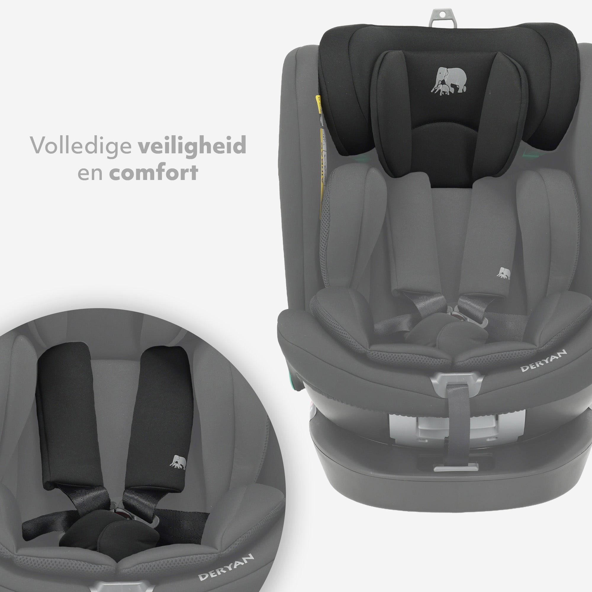 Colin Luxe I-size Autostoel - Groep 0-1-2-3 - Isofix - Draaibaar 360° - Zwart