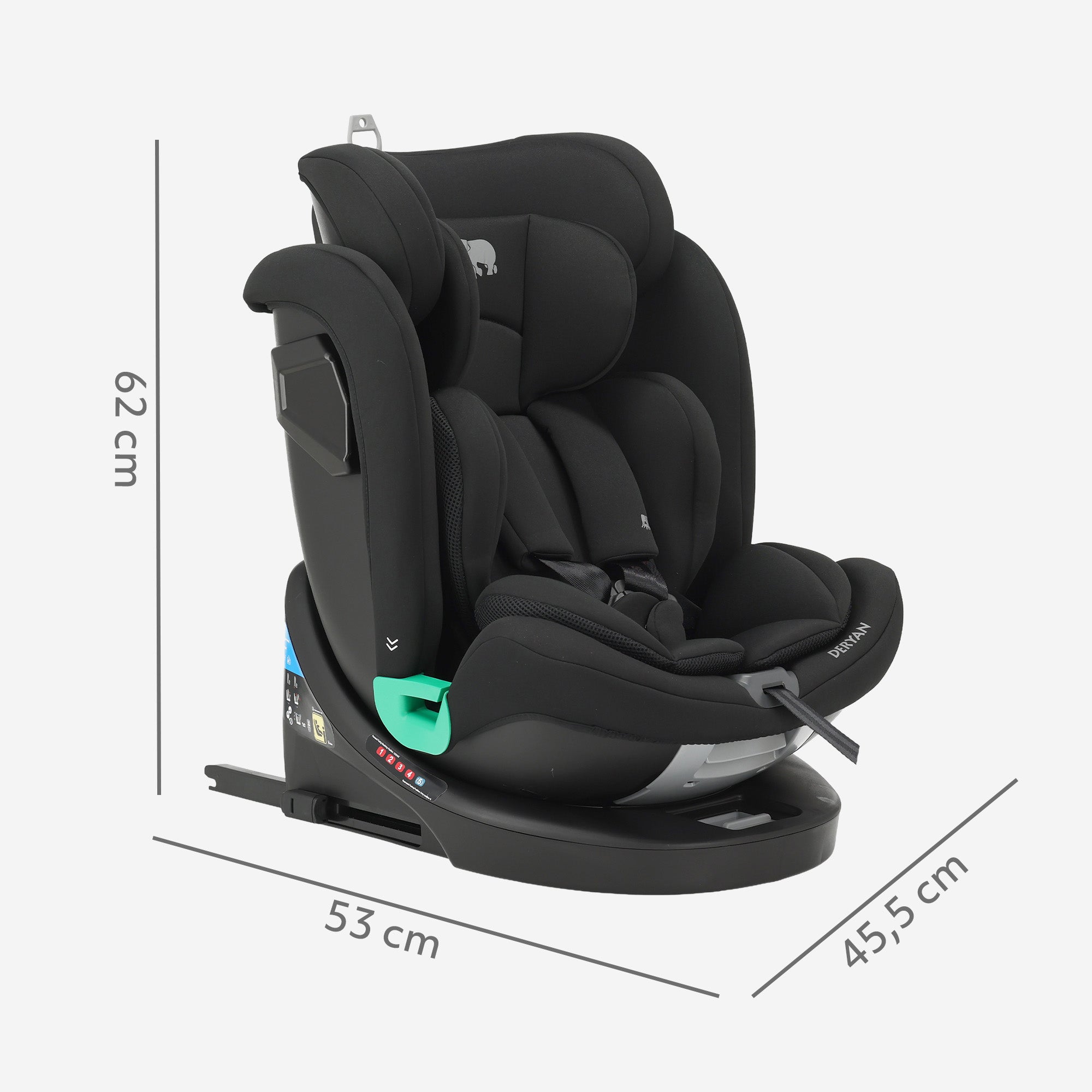 Colin Luxe I-size Autostoel - Groep 0-1-2-3 - Isofix - Draaibaar 360° - Zwart