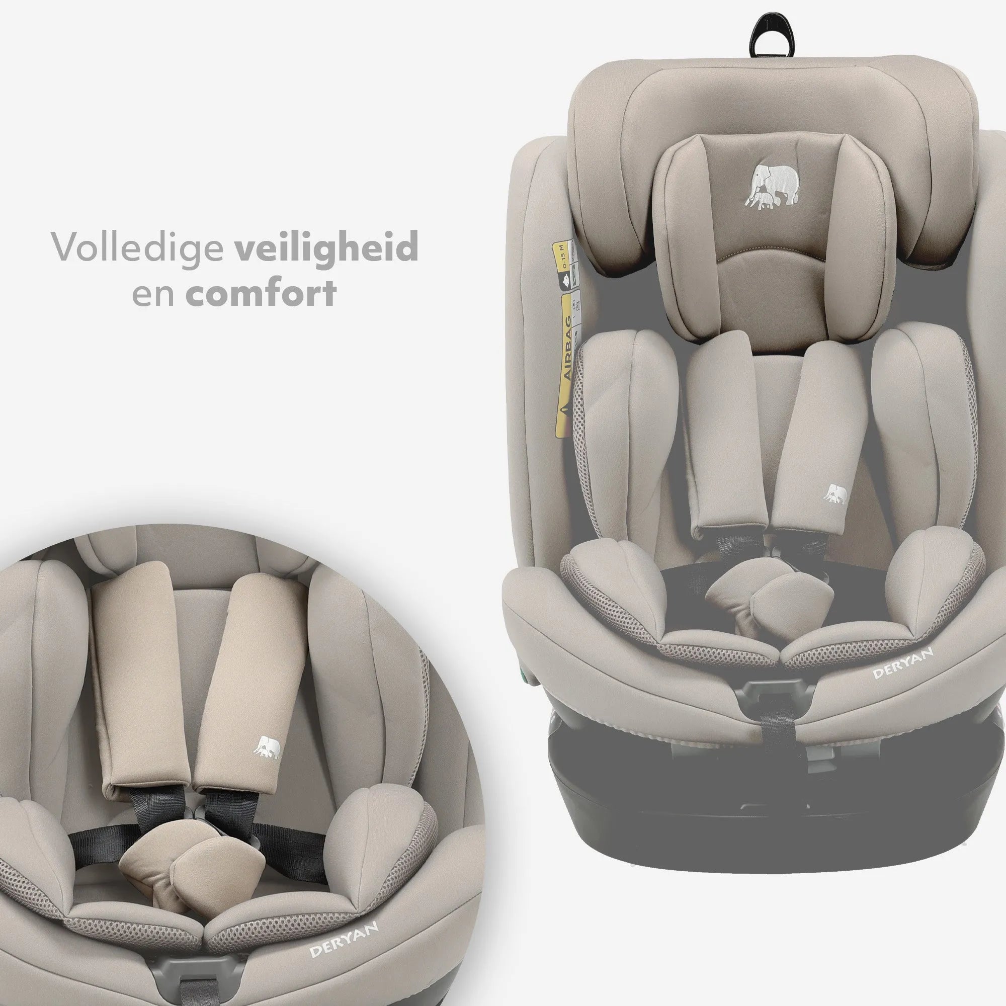 Colin Luxe i-Size/isofix 360° Autostoel 40-150 cm - 0-36 kg - Truffle Nougat