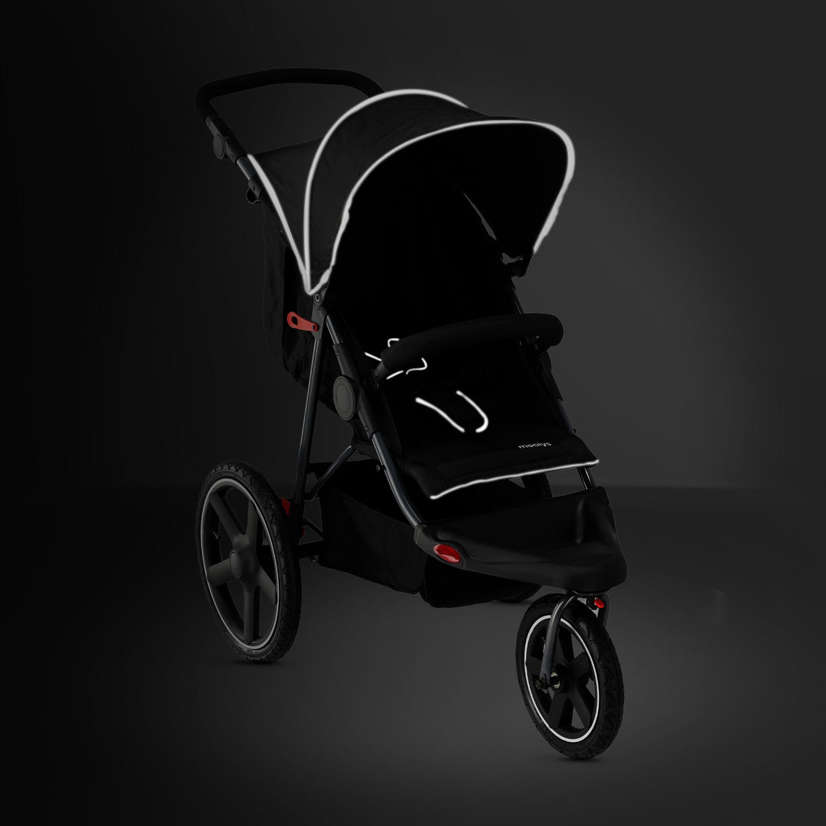 Mooiys Cruze Jogger Hardloop kinderwagen - Zwart