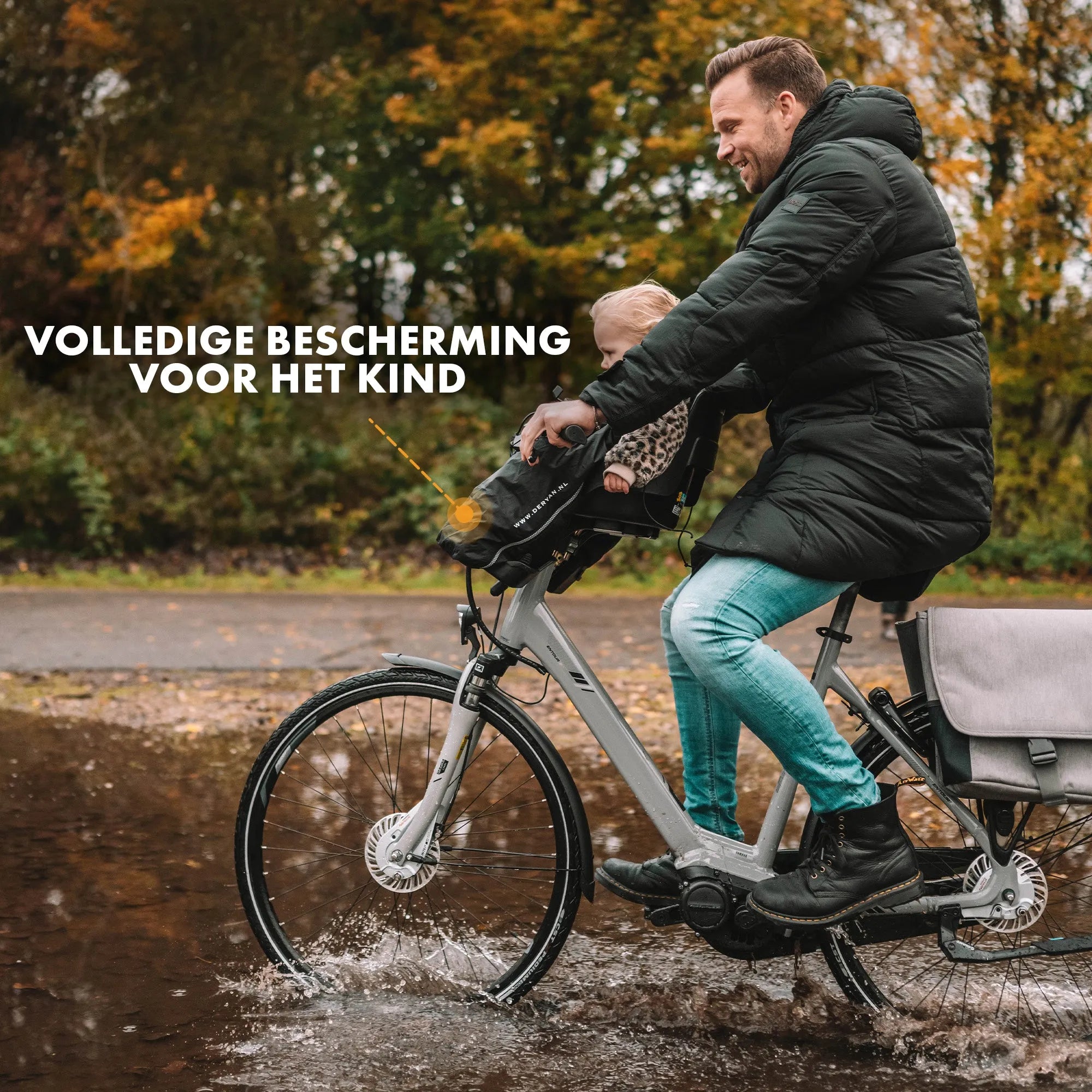 Bike-A-Way Fietsstoeltje regen poncho & windbreaker - Bobike & Yepp