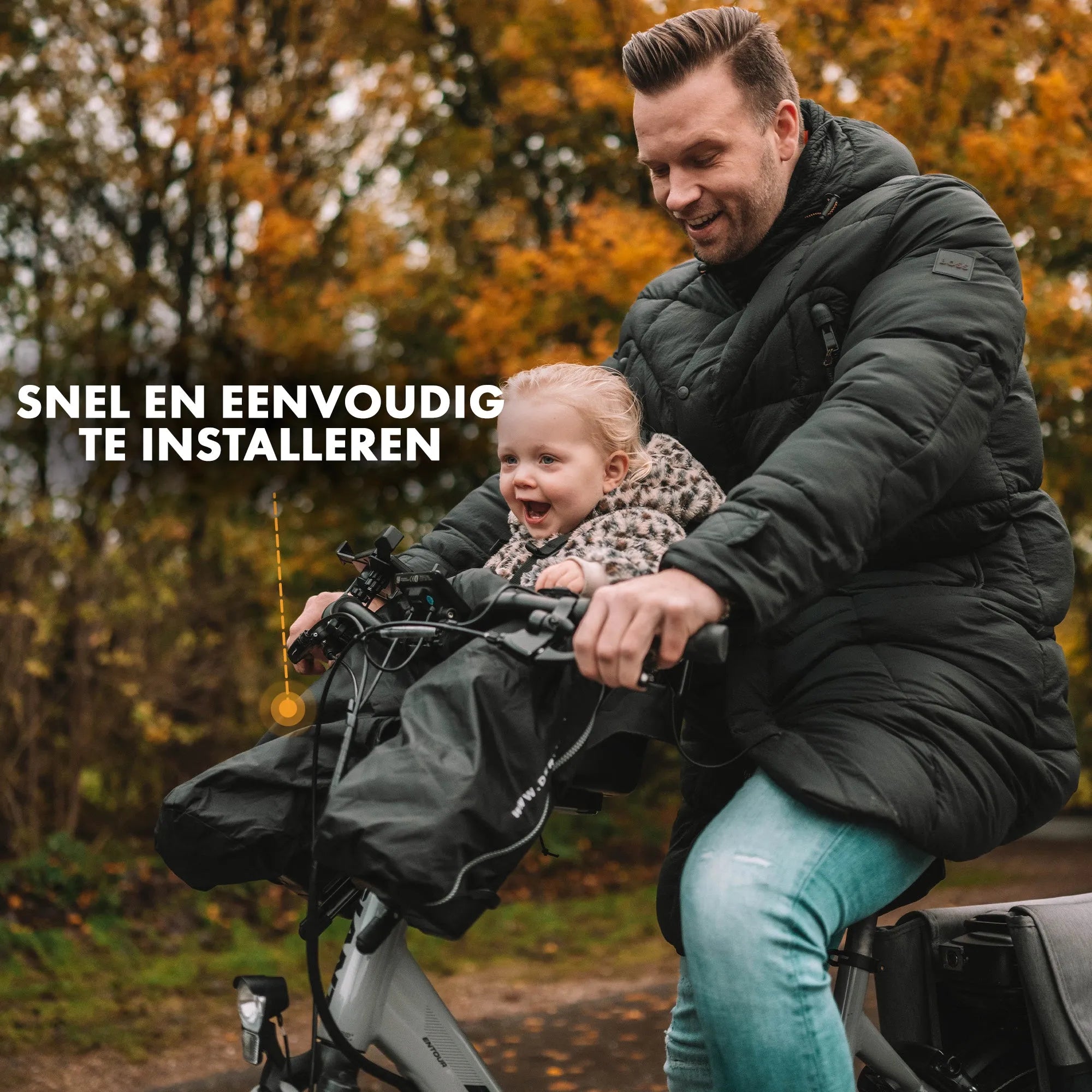 Bike-A-Way Fietsstoeltje regen poncho & windbreaker - Bobike & Yepp
