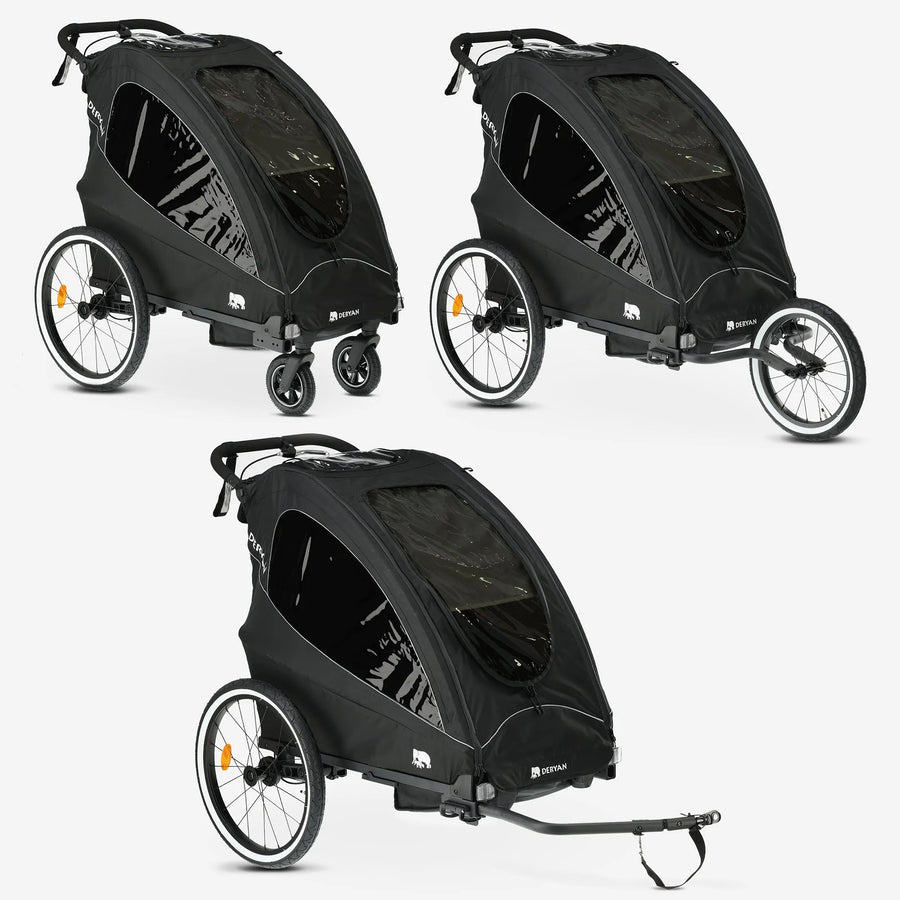 Luxe Fietskar 3-in-1 Wandelwagen en Jogger - 1 Persoons