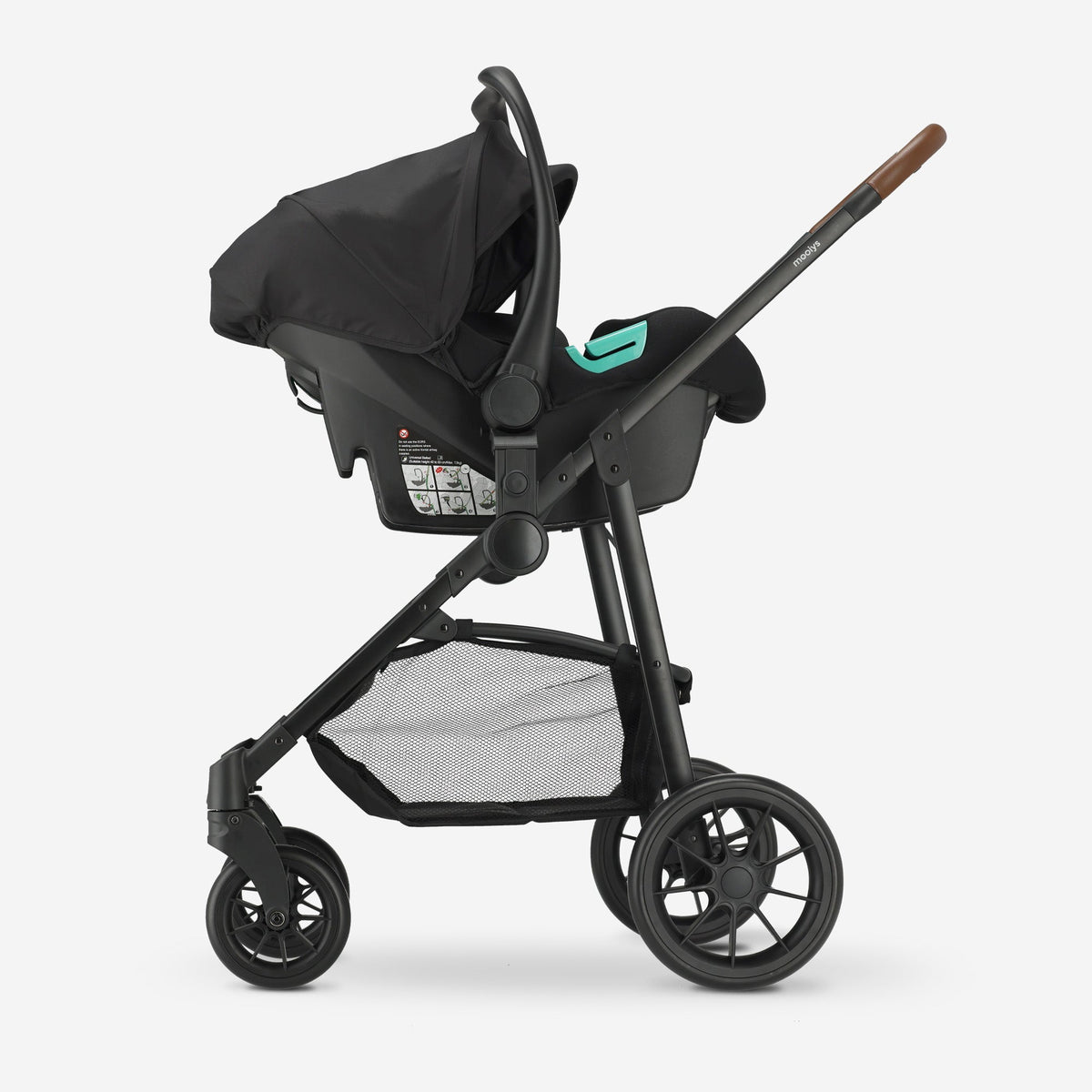 Mooiys Kai Kinderwagen - 3-in-1 reissysteem kinderwagen - Zwart