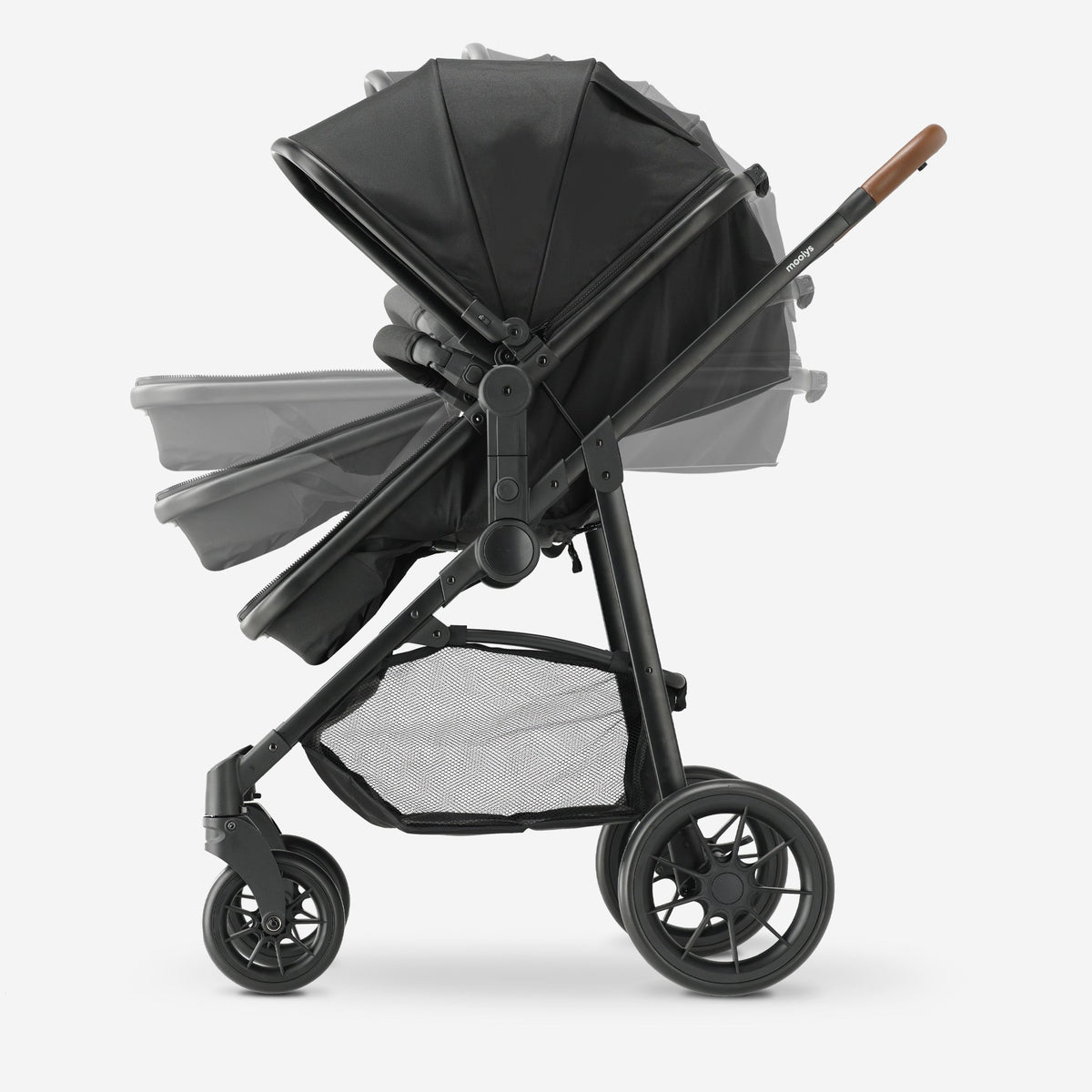 Mooiys Kai Kinderwagen - 3-in-1 reissysteem kinderwagen - Zwart