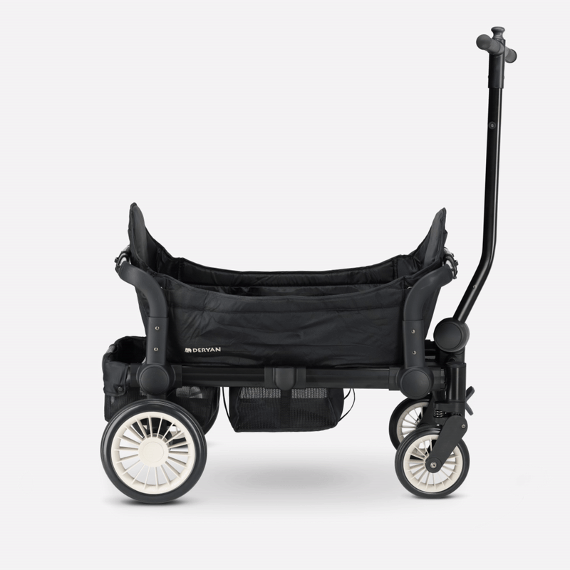 Sandy Luxe Opvouwbare Bolderkar - Beachwagon - Duowagen Black