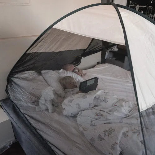 Bedtent pop-up Cream 200x90